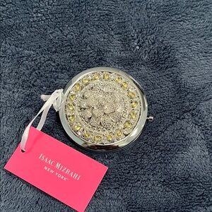 Isaac Mizrahi Silver Compact with Gold Accents